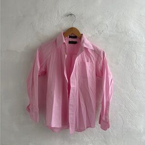 Nautica boys size 12 button down pink dress shirt